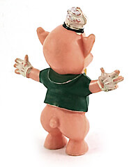 Schweinchen Pfeifer (Die drei kleinen Schweinchen) HOPF Hohlfigur 8cm
