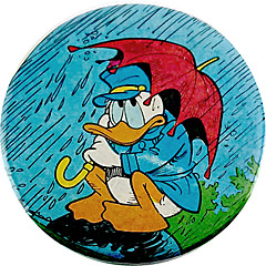 Donald Duck Landbriefträger Button mit Nadel