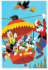 Postkarte Disneyland mit Micky und Freunden