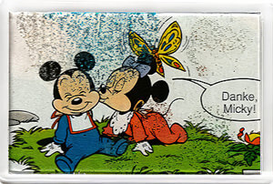 Kühlschrankmagnet Klein-Micky & Minnie Danke Micky