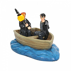 Harry and Ron in a Boat Figurine (HARRY POTTER VILLAGE BY D56)