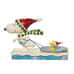 Snoopy und Woodstock beim Schlittenfahren (PEANUTS BY JIM SHORE) Figur