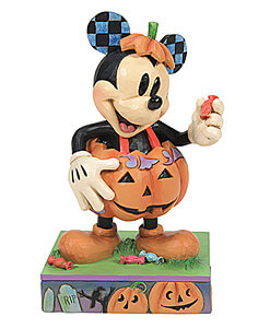 Mickey Mouse Pumpkin Costume Mick-O-Lantern (DISNEY TRADITIONS) Figurine