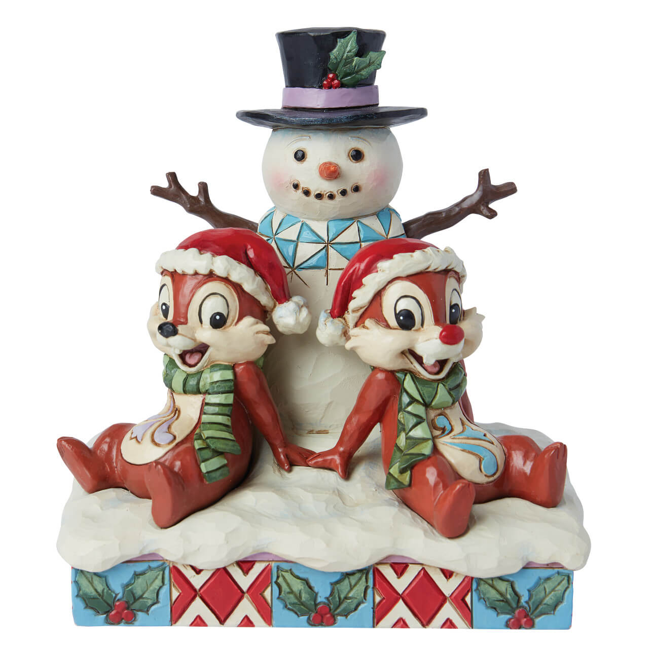 Ahörnchen und Behörnchen mit Schneemann "Snow Much Fun" (DISNEY TRADITIONS) Figur