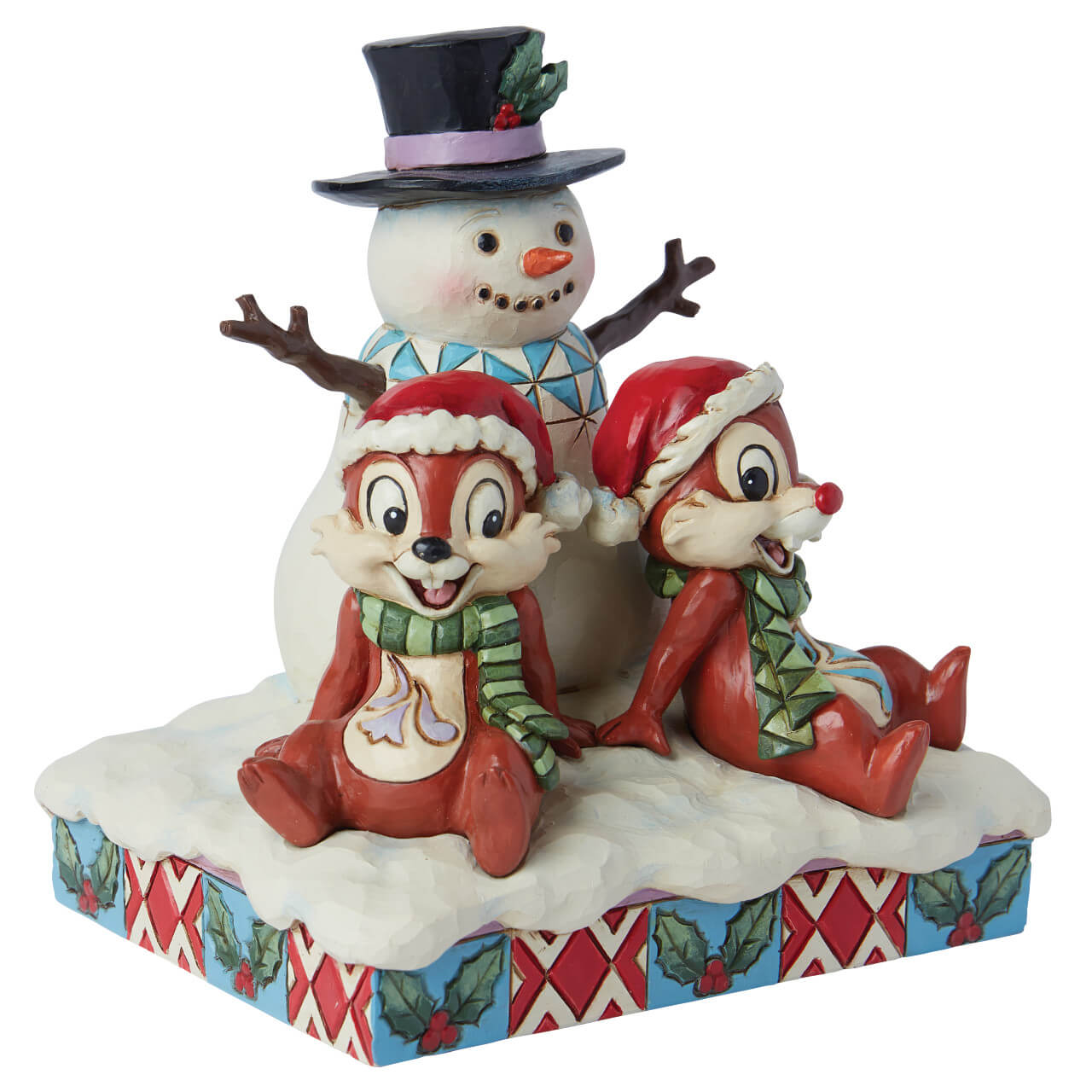 Ahörnchen und Behörnchen mit Schneemann "Snow Much Fun" (DISNEY TRADITIONS) Figur