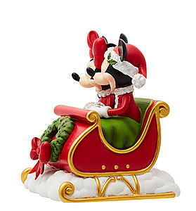 Micky und Minnie im Schlitten (DISNEY SHOWCASE) Weihnachtsfigur