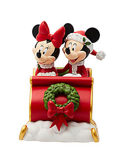 Micky und Minnie im Schlitten (DISNEY SHOWCASE) Weihnachtsfigur