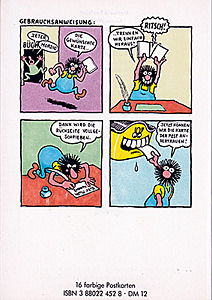 Gerhard Seyfried: Post-Postcartoons (Postcard booklet, Rotbuch 1987)