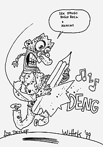 Wittek Sex Drugs Rogn Roll + Komiks Zeichnung
