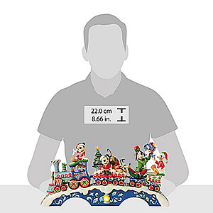 Micky & Freunde: Weihnachtsstimmung auf Schienen Spieluhr-Zug mit LED (DISNEY TRADITIONS) Figur