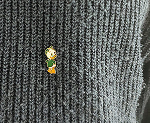 Anstecker Neffe Duck / grün