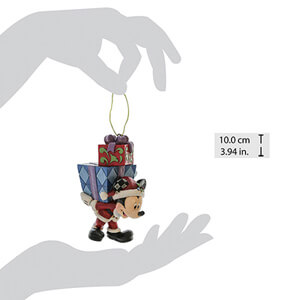 Weihnachtsbaumhänger Micky Maus mit Geschenken auf dem Rücken (DISNEY TRADITIONS) Figur