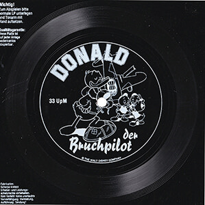 Folien-Schallplatte Donald der Bruchpilot Beilage zu Micky Maus 26/1989