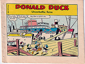 Micky Maus Beilagenstreifen "Donald Duck - Unverhoffte Reise". 6 Streifen, komplett (Z: 2)