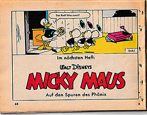 Micky Maus insert strips Donald Duck - Die Geschichte des Rades. 16 strips, complete (Grade: 2-)