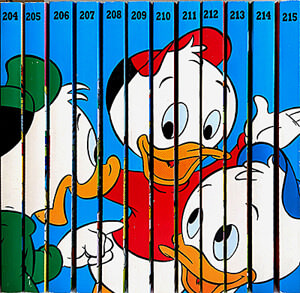 12 Bände Lustiges Taschenbuch / Nr. 204-215 mit komplettem Rückenbild Tick, Trick und Track (Z: 0-1)