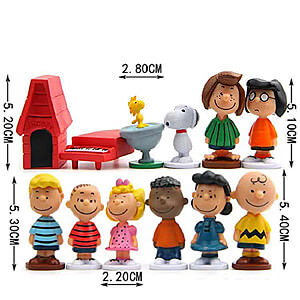 Peanuts 12-teiliger Satz Kleinfiguren