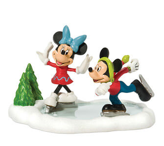Mickey and Minnie Skating (DISNEY VILLAGE BY D56) Figur