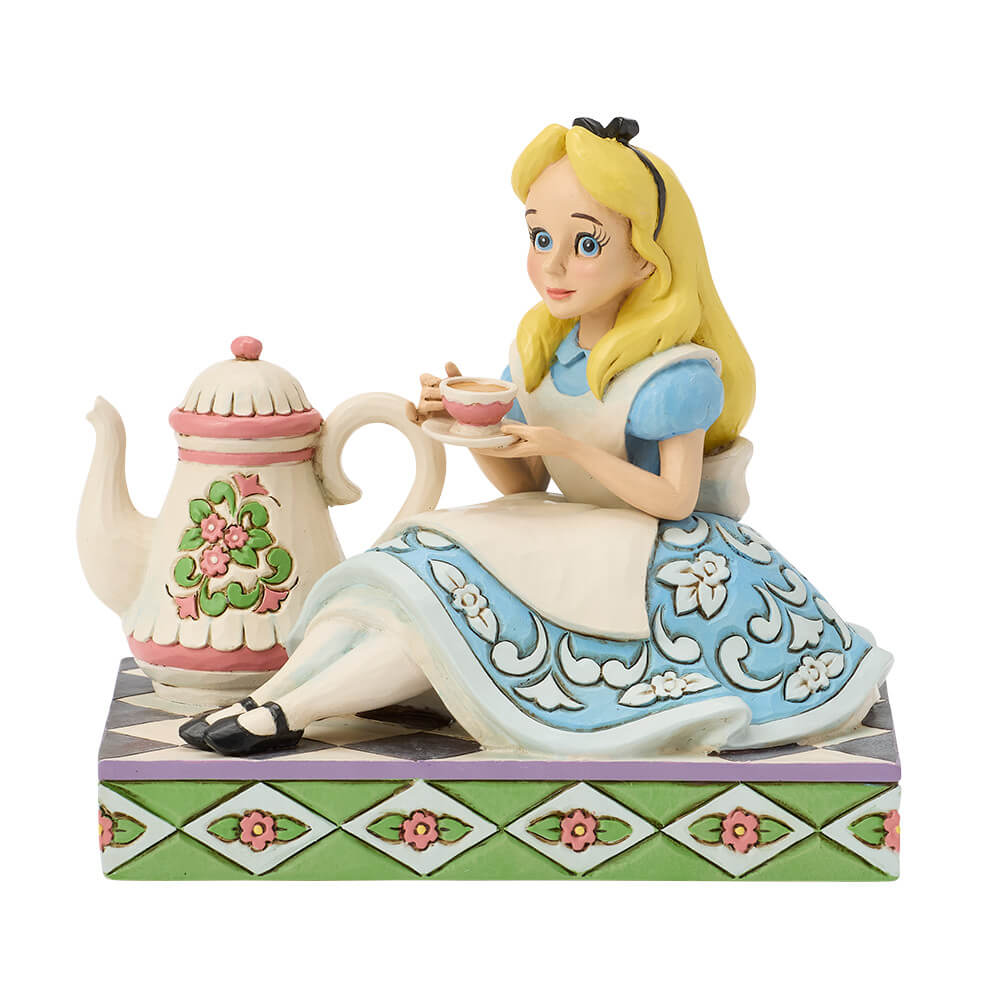 A Cup of Curiosity (Alice with Teapot) (DISNEY TRADITIONS BY JIM SHORE) Figure