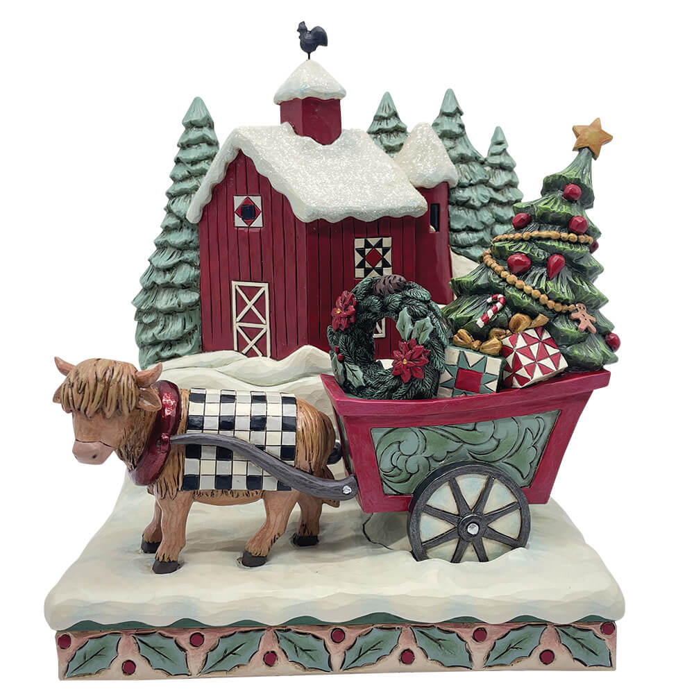 Highland Glen Barn Scene (HEARTWOOD CREEK BY JIM SHORE) Figur
