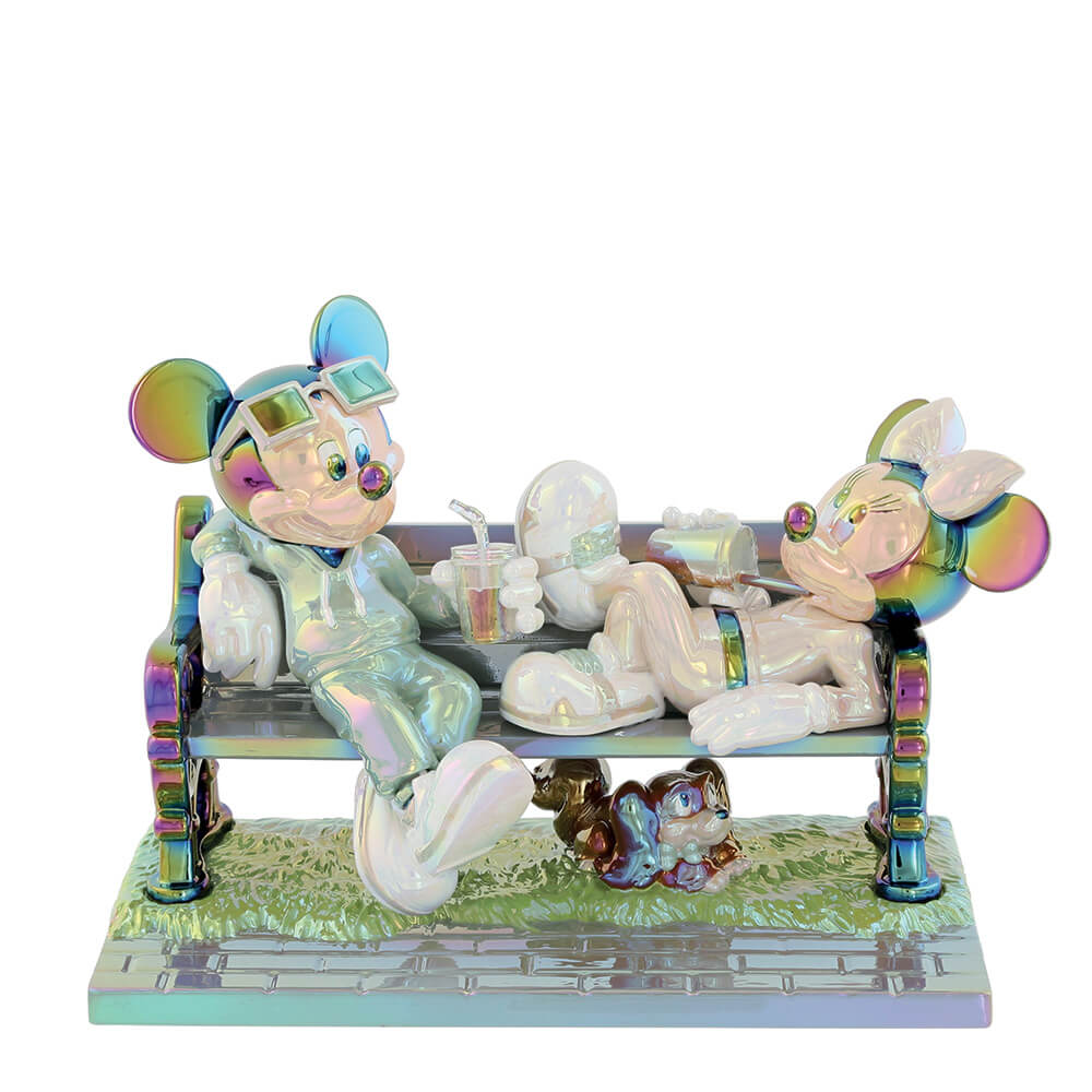 Micky/Minnie Parkbank (DISNEY SHOWCASE COLLECTION) Figur, Electroplating Finish