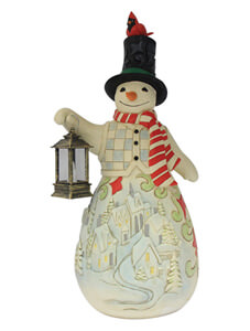 Schneemann LED Candle Statue (HEARTWOOD CREEK BY JIM SHORE) Figur