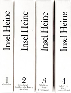 Insel Heine. 4 Bände: Gedichte; Reisebilder, Erzählende Prosa, Aufsätze; Schriften über Frankreich; Schriften über Deutschland
