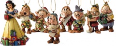 Weihnachtsbaumhänger Schneewittchen und die 7 Zwerge (8 Figuren)