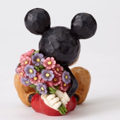 Mickey Mouse with Flowers Mini Figurine