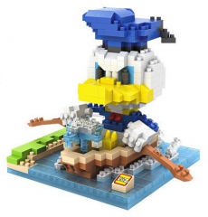Donald Duck im Ruderboot Nanoblock 3D-Puzzle (530 Teile)