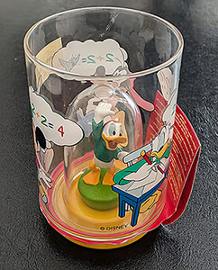 Trinkglas (Tumbler) mit Figur Donald Duck